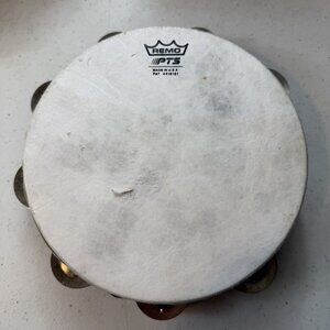 Remo PTS Double Row Jingle Tambourine USA Pat 4416181 8" Percussion Instrument